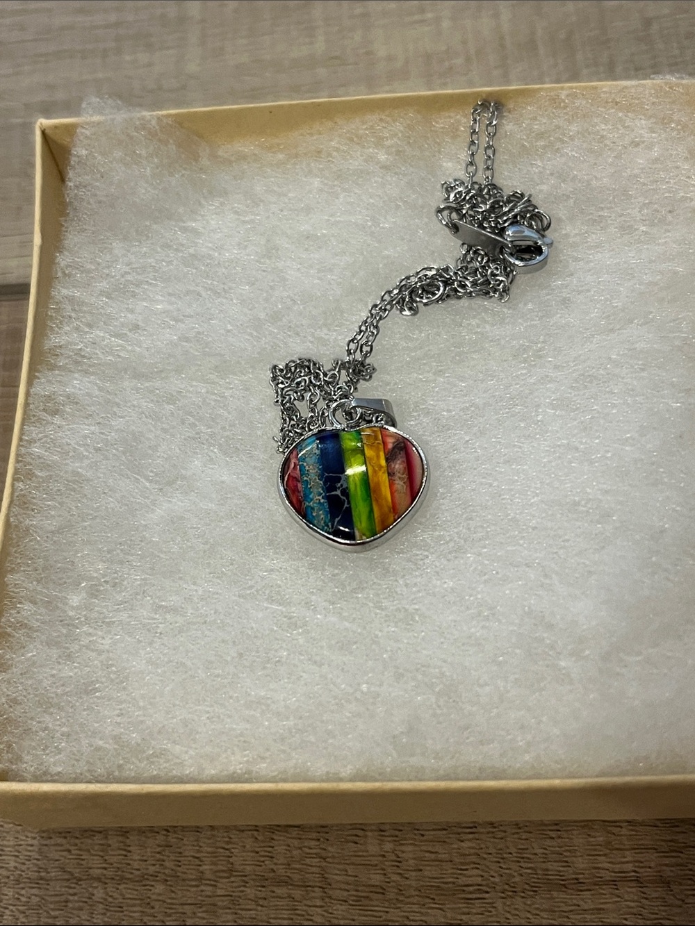 Rainbow Heart Necklace